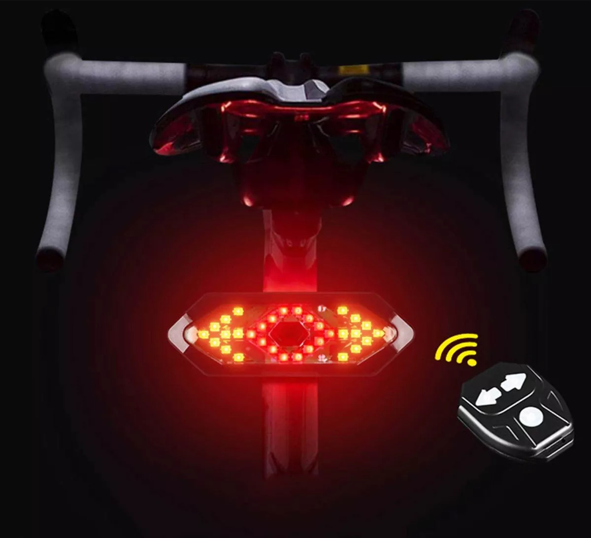 LUZ TRASERA DE BICICLETA, CON MANDO SEÑALIZADOR PARA VIRAJE - 8