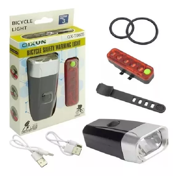 SET LUCES LED DELANTERA Y TRASERA RECARGABLE PARA BICICLETA. - 2