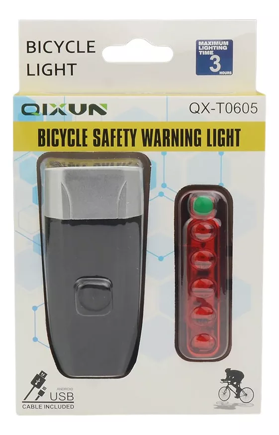 SET LUCES LED DELANTERA Y TRASERA RECARGABLE PARA BICICLETA. - 3