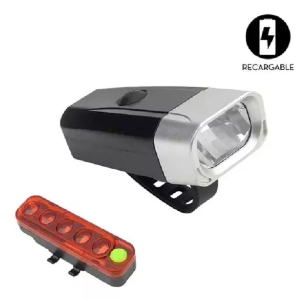 SET LUCES LED DELANTERA Y TRASERA RECARGABLE PARA BICICLETA. - 4