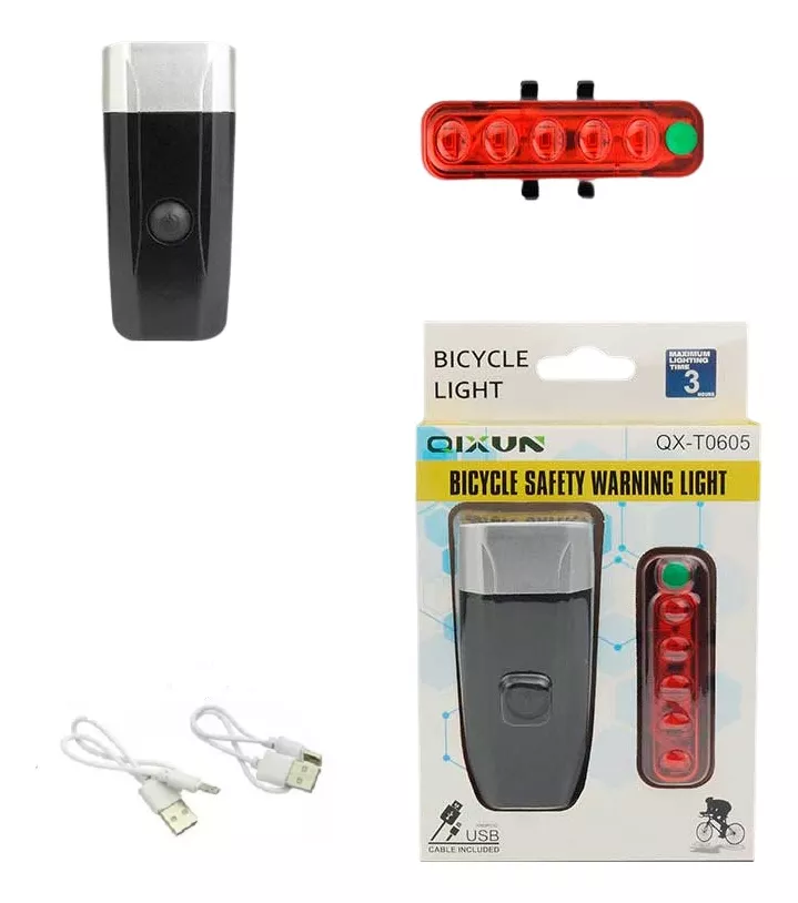 SET LUCES LED DELANTERA Y TRASERA RECARGABLE PARA BICICLETA. - 5