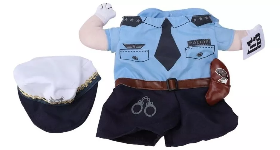 DISFRAZ PERROS GATOS POLICIA DEFENSOR FOREVER TALLA L - 3