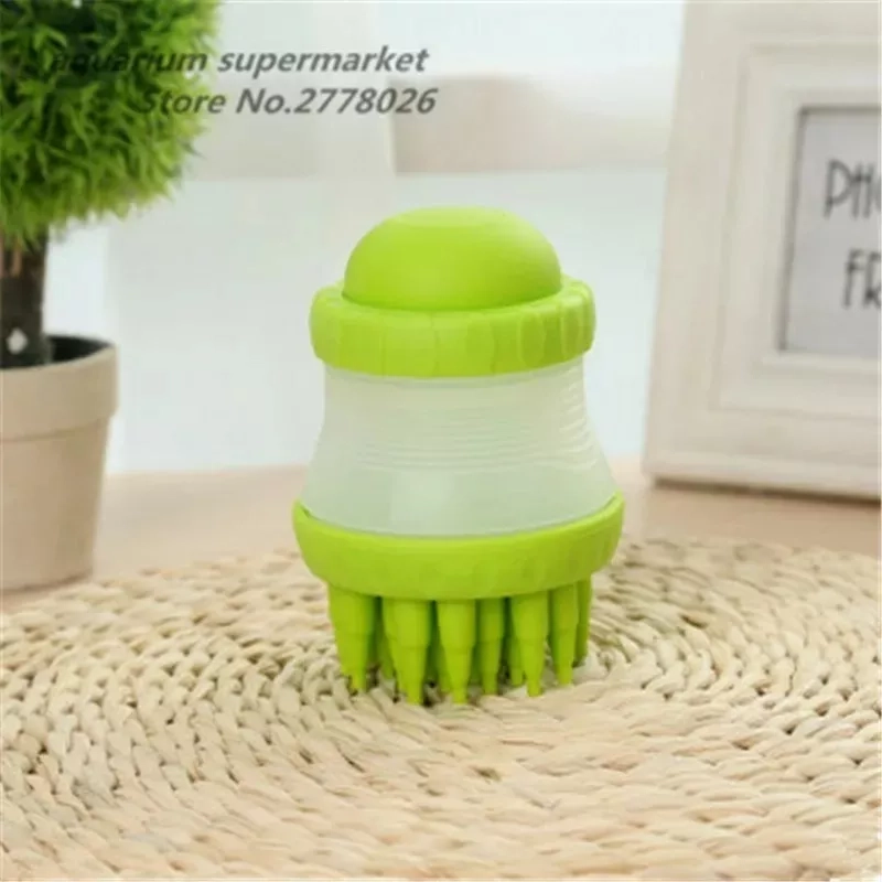 CEPILLO PERROS GATOS DEFENSOR FOREVER CON DISPENSADOR BAÑOS MASCOTAS VERDE - 2