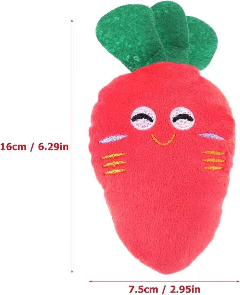 PELUCHE PARA MASCOTA SONORO DE FORMA DE ZANAHORIA - 2