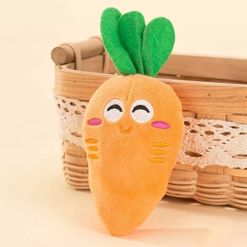 PELUCHE PARA MASCOTA SONORO DE FORMA DE ZANAHORIA - 2