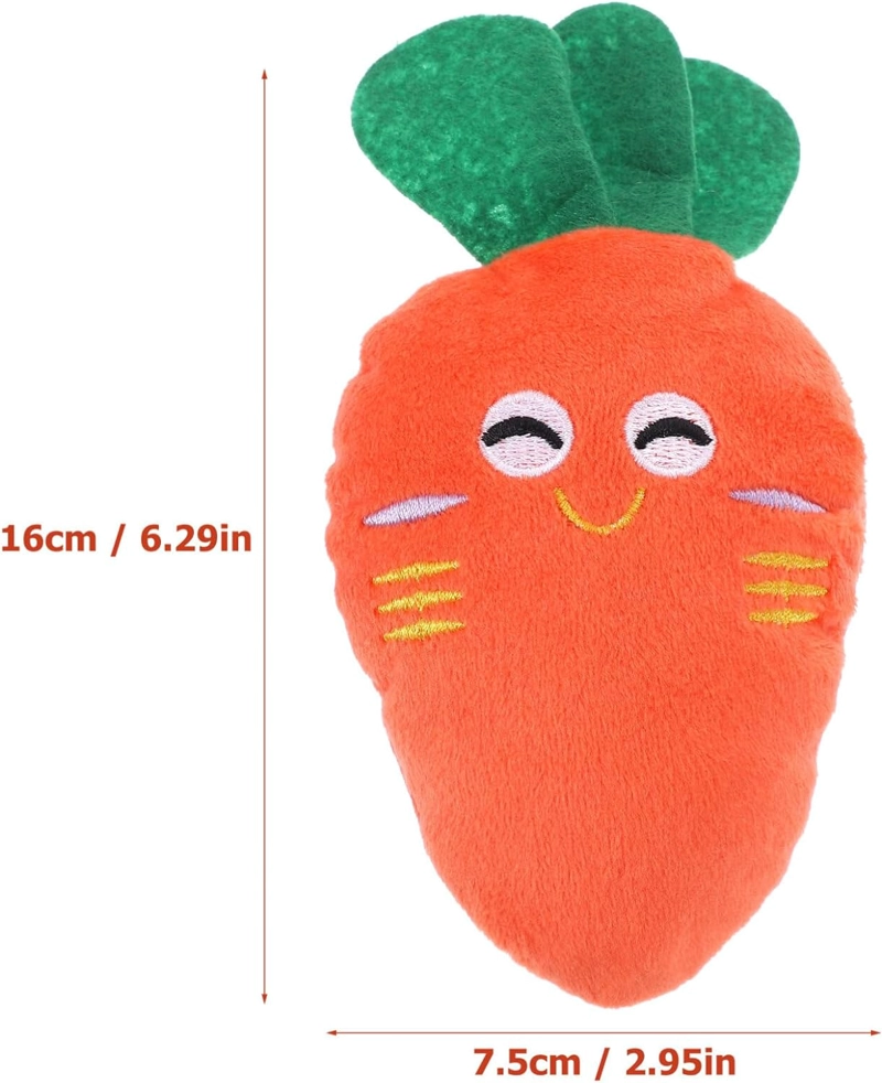 PELUCHE PARA MASCOTA SONORO DE FORMA DE ZANAHORIA - 3