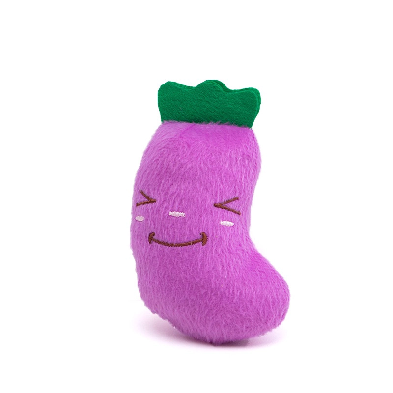 PELUCHE PARA MASCOTA SONORO DE FORMA DE BERENJENA CON SONIDO - 2