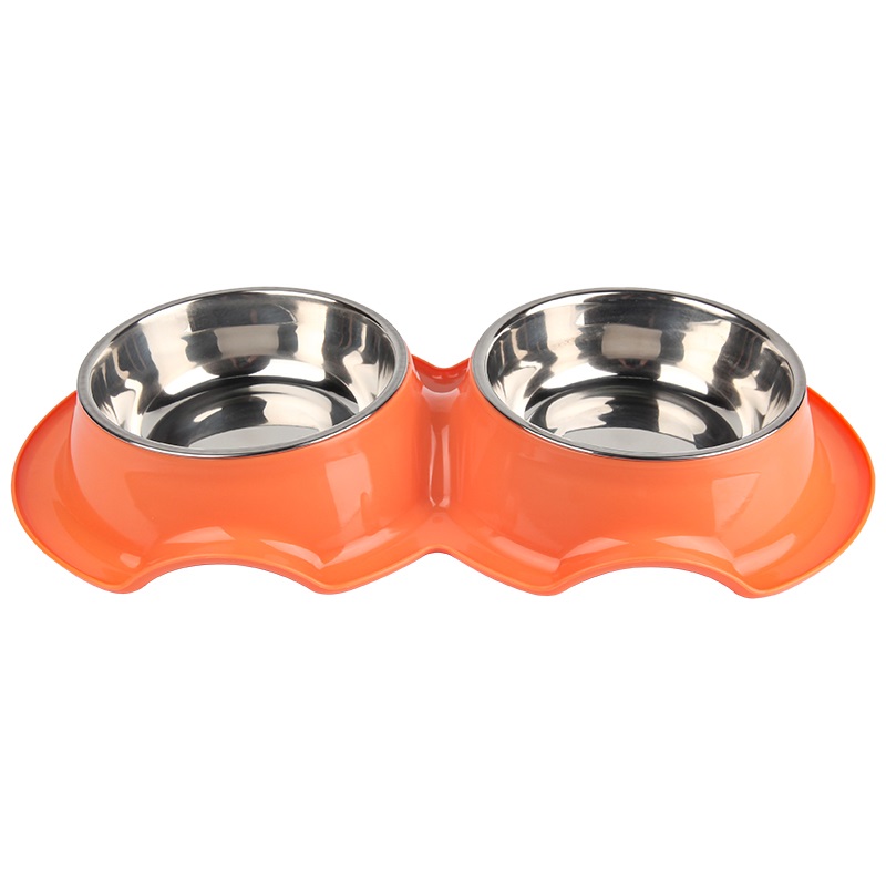 PLATO DOBLE CON POCILLO DE ACERO INOXIDABLE - 2