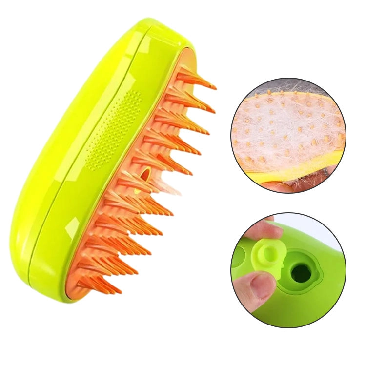 CEPILLO AUTOMÁTICO PARA GATOS A VAPOR 3 EN 1 COLOR VERDE - 2