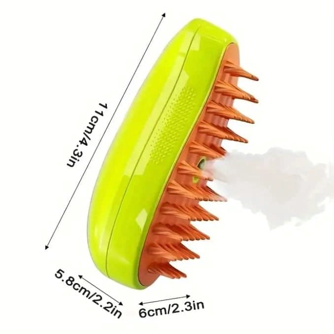 CEPILLO AUTOMÁTICO PARA GATOS A VAPOR 3 EN 1 COLOR VERDE - 3
