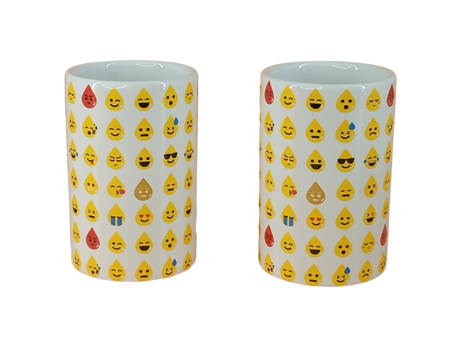 4 ACCESORIOS DE BAÑO DE CERÁMICA, DISEÑO EMOJI - 3