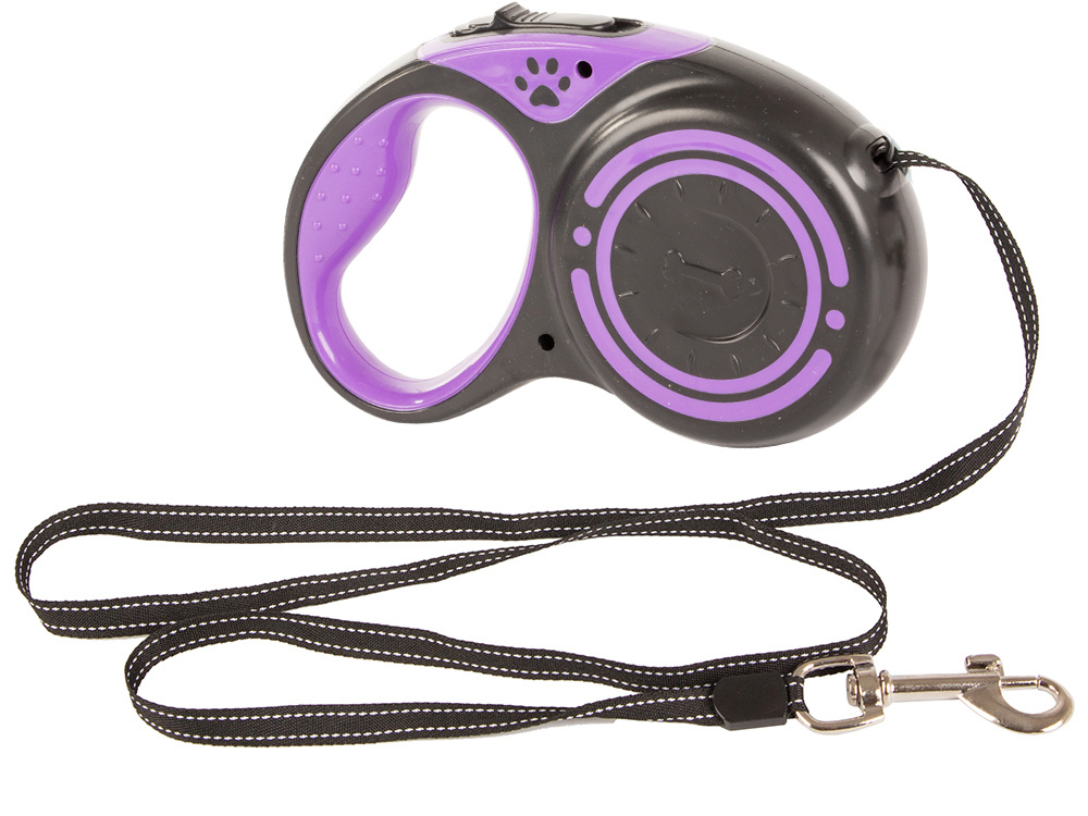 CORREA RETRACTIL, CON BOTON DE FRENADO, PARA PERROS 5MTS