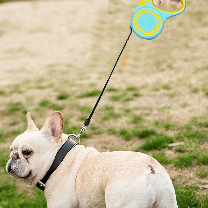 CORREA RETRÁCTIL, CON BOTÓN DE FRENADO, PARA PERROS 5MTS - 5