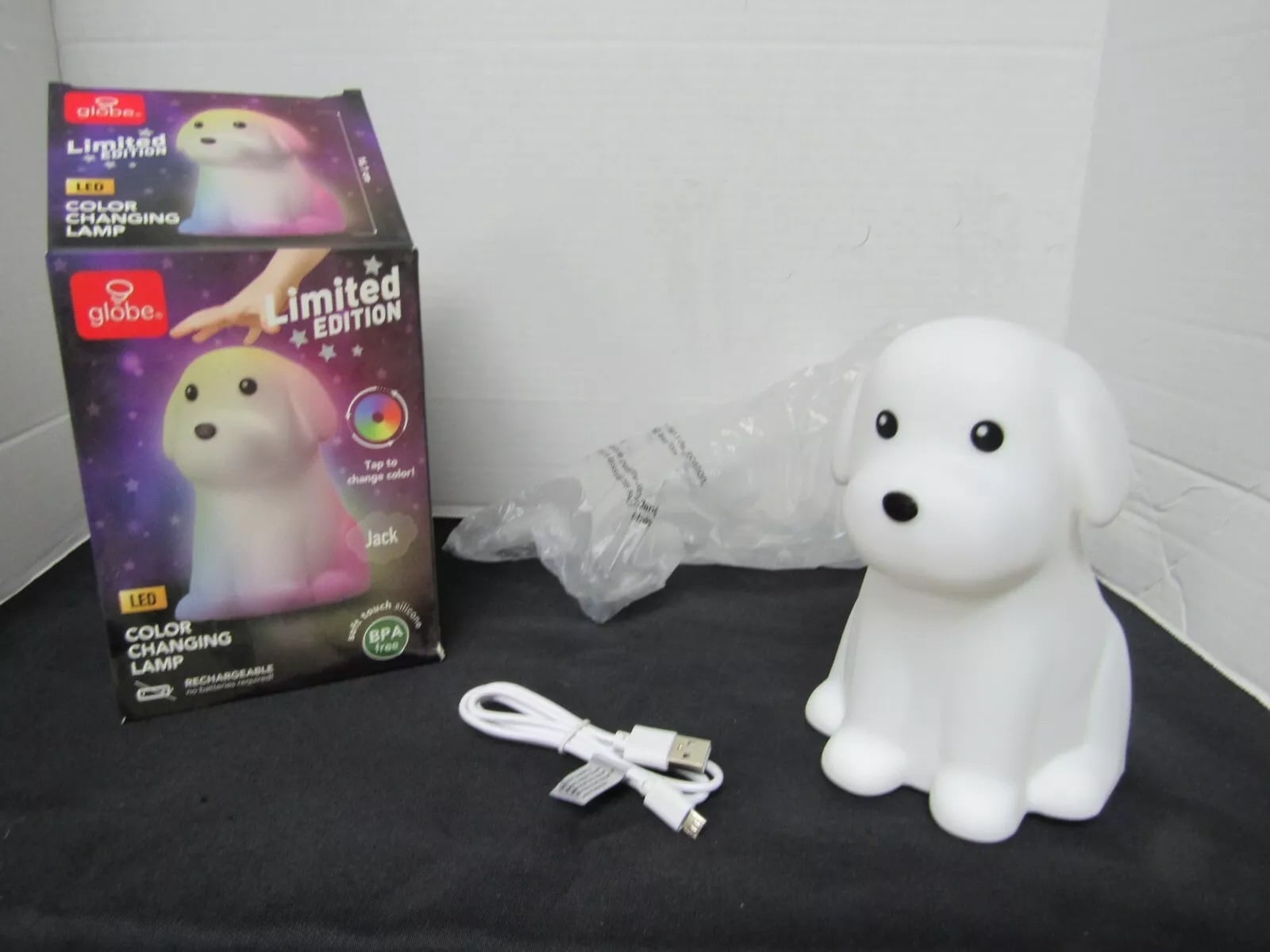 LÁMPARA DISEÑO PERRO, ESPANTA CUCO DE SILICONA KAWAII, USB - 2