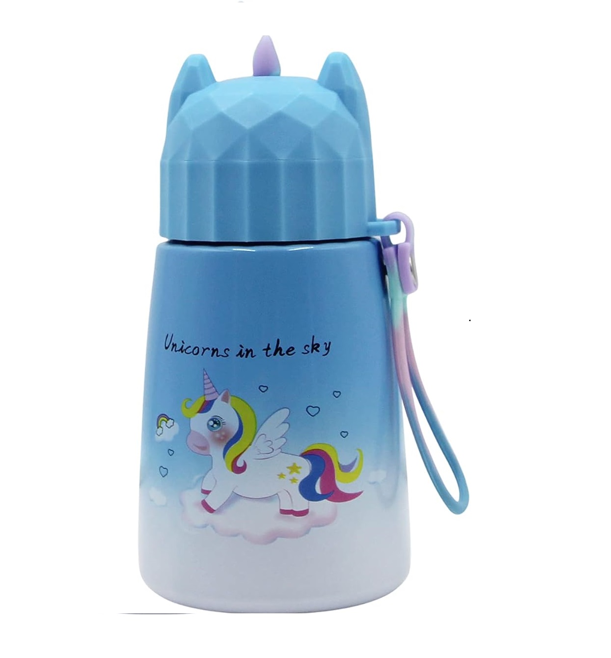 TERMO DE ACERO INOXIDABLE, DISEÑO UNICORNIO 320ML - 1