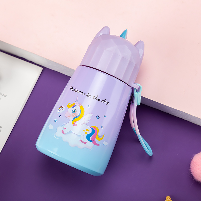 TERMO DE ACERO INOXIDABLE, DISEÑO UNICORNIO 320ML - 3