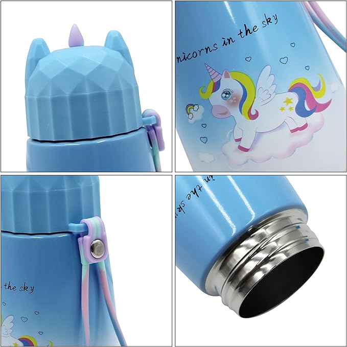 TERMO DE ACERO INOXIDABLE, DISEÑO UNICORNIO 320ML - 4