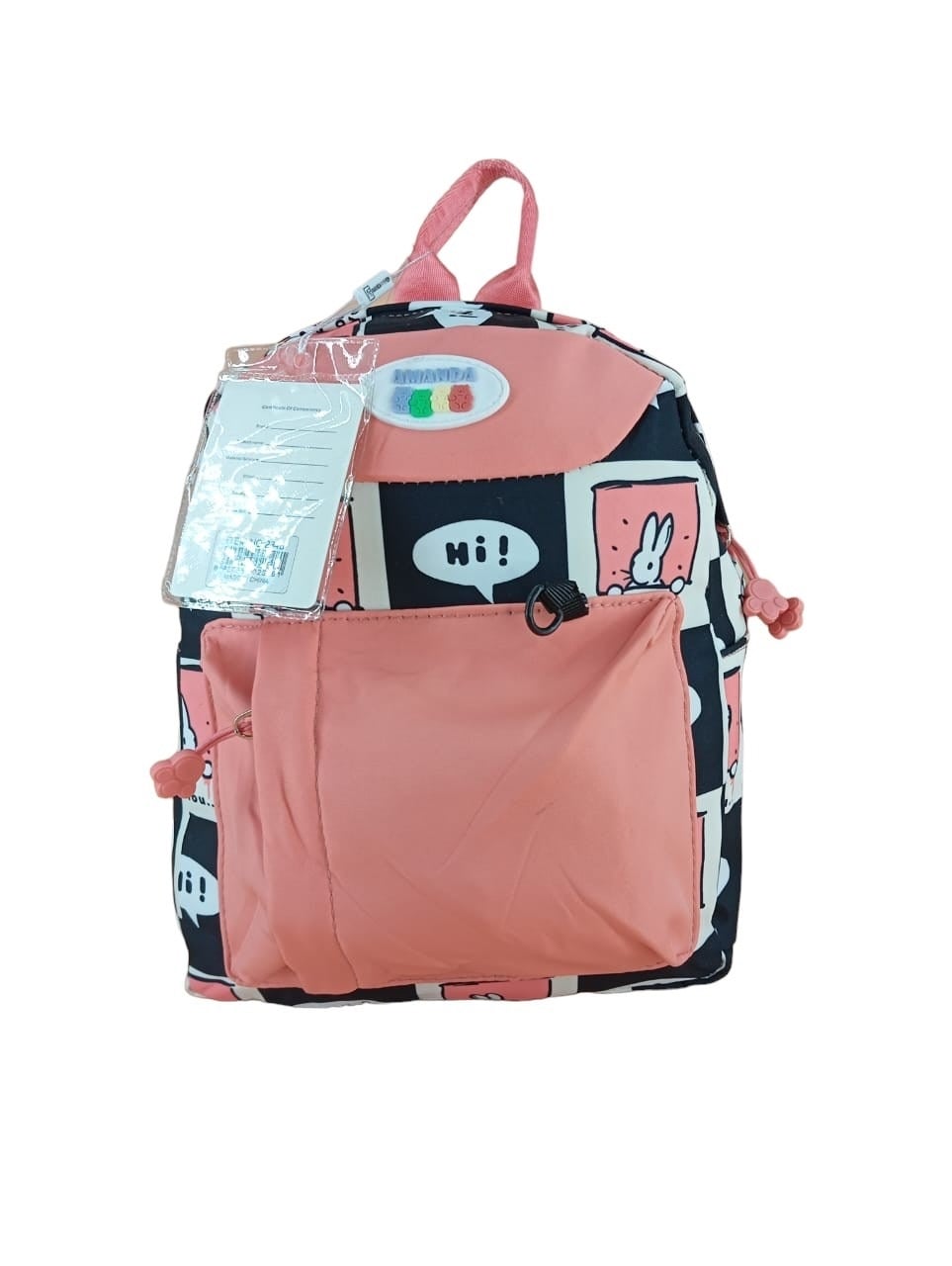 MOCHILA URBANA, JUVENIL, DISEÑO CONEJOS KAWAII + ESTUCHE - 2