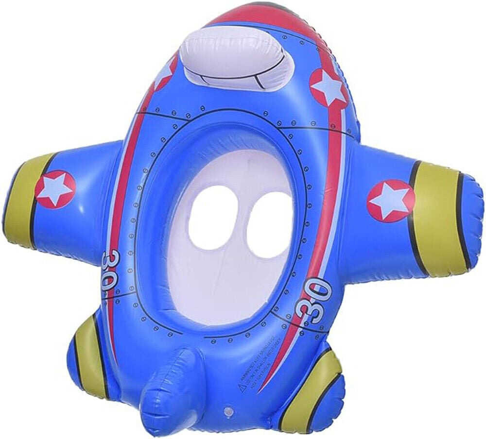 FLOTADOR INFLABLE PARA PISCINA, PARA NIÑOS, DISEÑO AVIÓN - 5