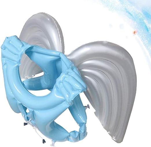 CHALECO FLOTADOR CON ALAS, NATACIÓN, PISCINA TALLA M CELESTE - 4
