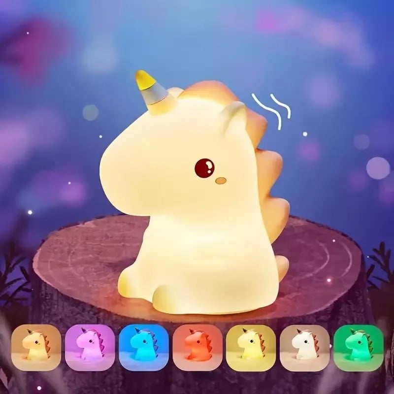 LÁMPARA DISEÑO UNICORNIO ESPANTA CUCO PARA BEBÉ Y NIÑOS - 3