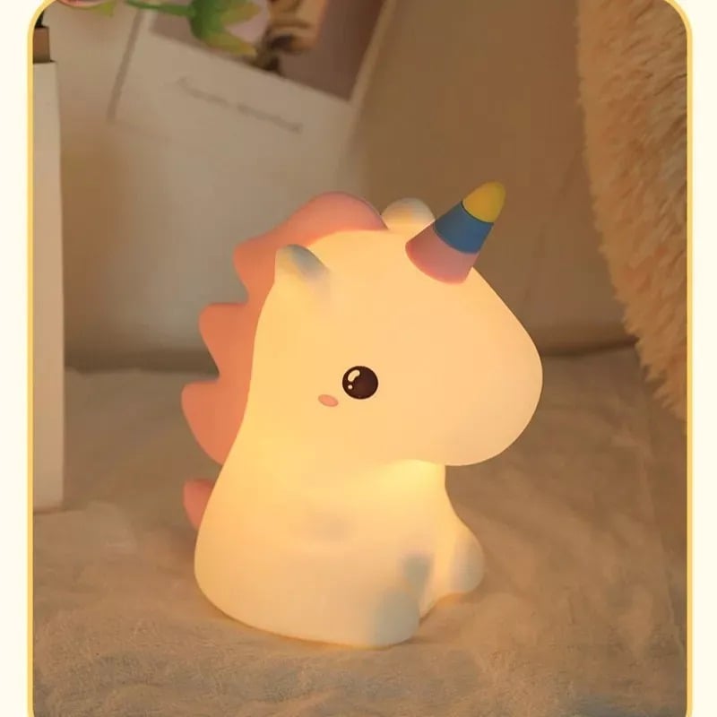 LÁMPARA DISEÑO UNICORNIO ESPANTA CUCO PARA BEBÉ Y NIÑOS - 5