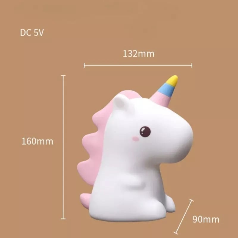 LÁMPARA DISEÑO UNICORNIO ESPANTA CUCO PARA BEBÉ Y NIÑOS - 6