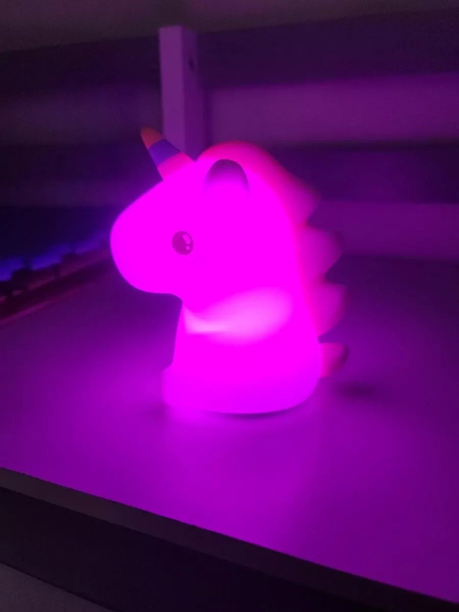 LÁMPARA DISEÑO UNICORNIO ESPANTA CUCO PARA BEBÉ Y NIÑOS - 8