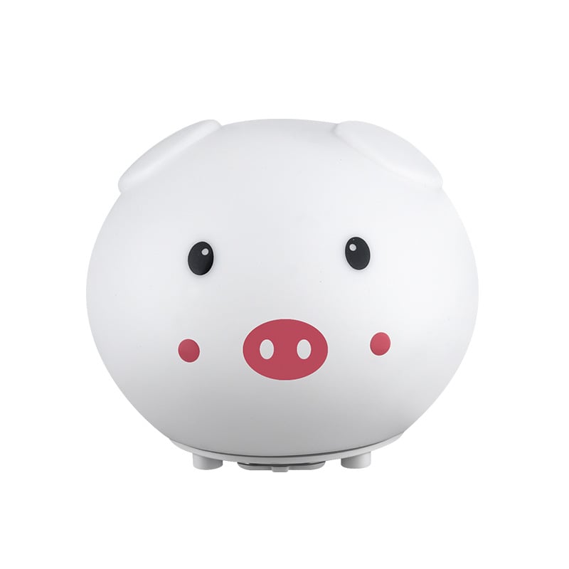 LÁMPARA DE CERDITO, ESPANTA CUCO DE SILICONA SUAVE -LED USB - 1