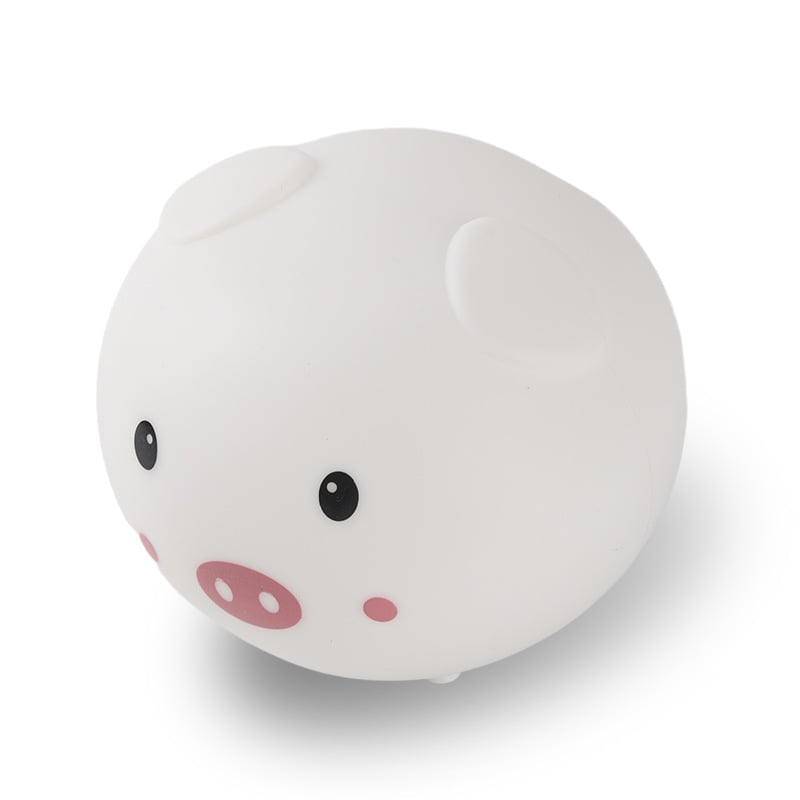 LÁMPARA DE CERDITO, ESPANTA CUCO DE SILICONA SUAVE -LED USB - 2