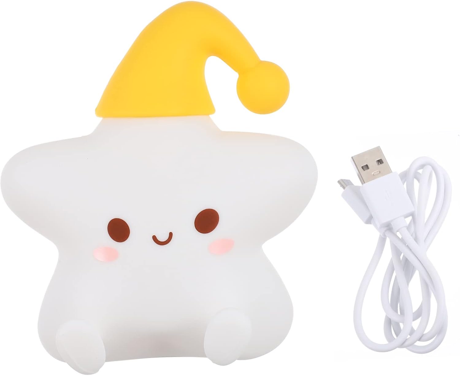 LÁMPARA DISEÑO ESTRELLA ESPANTA CUCO PARA BEBÉ Y NIÑOS USB - 1