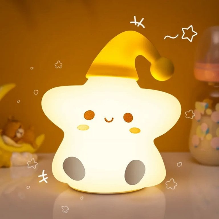 LÁMPARA DISEÑO ESTRELLA ESPANTA CUCO PARA BEBÉ Y NIÑOS USB - 4