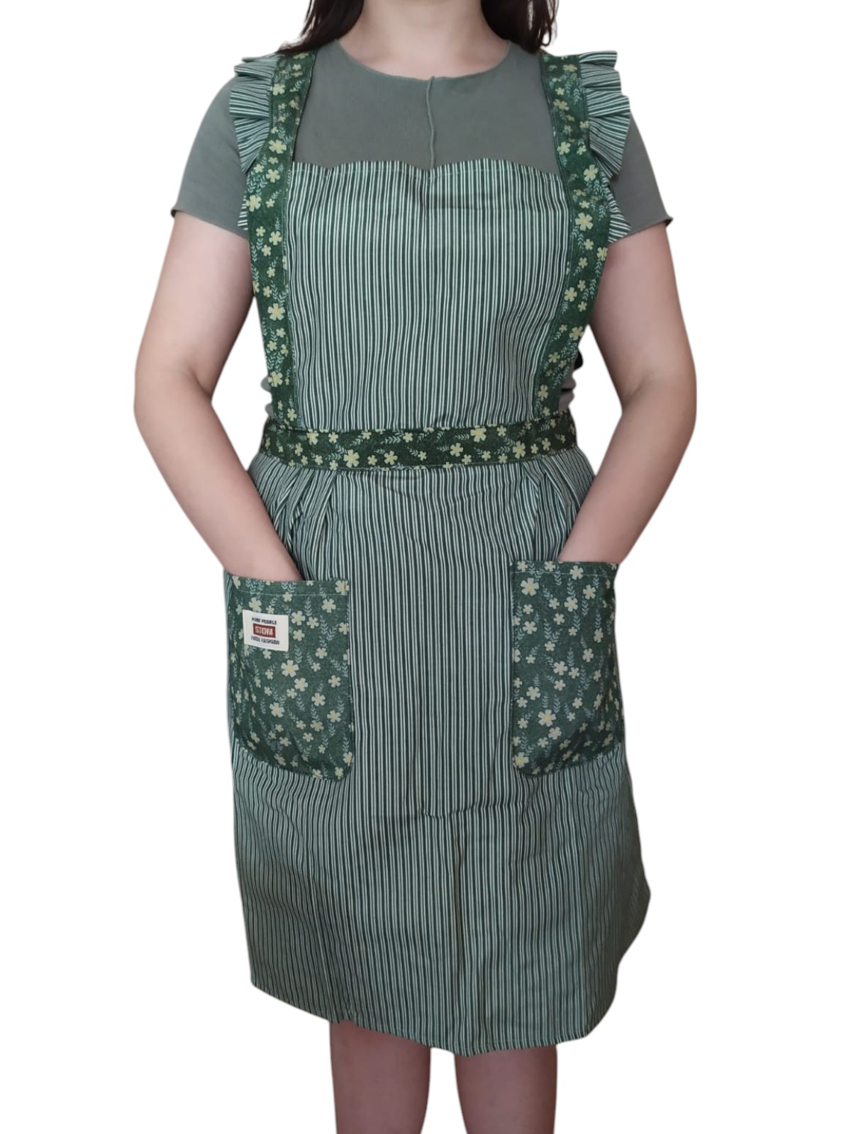 PECHERA, DELANTAL DE COCINA, PARA MUJER DISEÑO CLÁSICO - 1