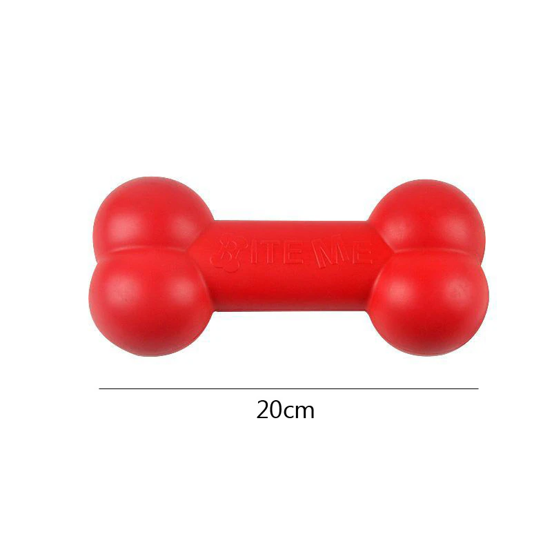 HUESO DE PLÁSTICO PARA PERROS,  20X10CM, 1 UNIDAD, ROJO - 3