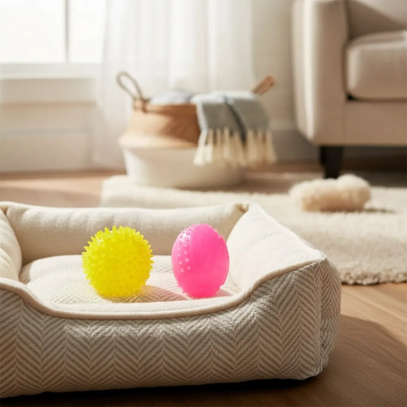 2 PELOTAS CON SONIDO Y LUZ LED PARA PERROS Y GATOS, MASCOTAS - 4