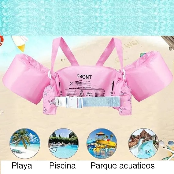 FLOTADOR CON ALITAS PARA NIÑAS, CHALECO 2-6 AÑOS - 2