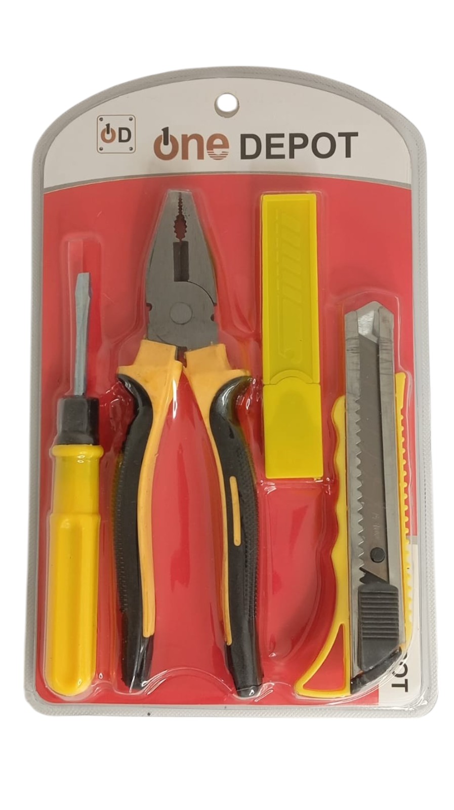 SET HERRAMIENTAS MANUALES DESTORNILLADOR ALICATE 4 PIEZAS - 1