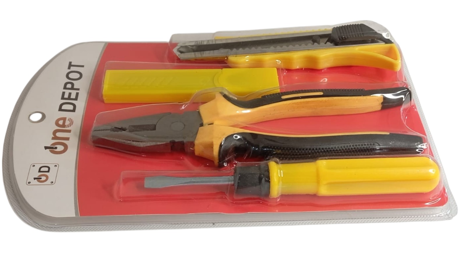 SET HERRAMIENTAS MANUALES DESTORNILLADOR ALICATE 4 PIEZAS - 3