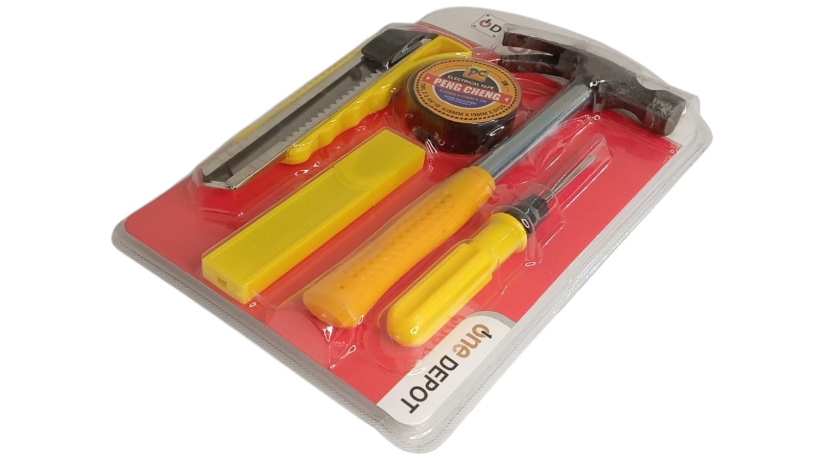 SET HERRAMIENTAS MANUALES DESTORNILLADOR MARTILLO 5 PIEZAS - 3
