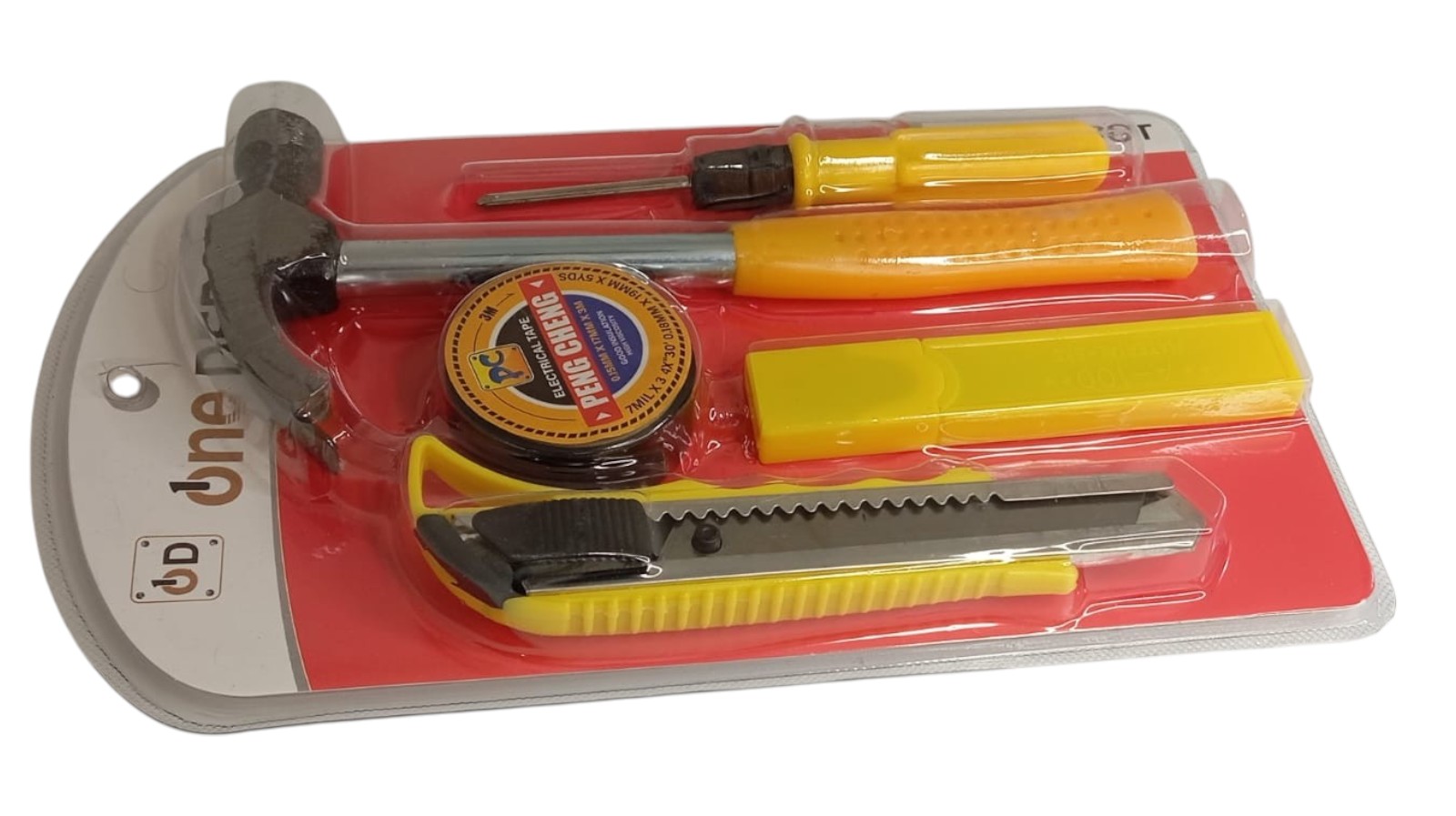 SET HERRAMIENTAS MANUALES DESTORNILLADOR MARTILLO 5 PIEZAS - 4