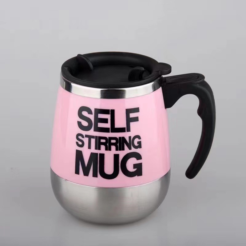 TAZÓN TAZA MUG CON REVOLVEDOR AUTOMÁTICO A PILAS CON TAPA - 4