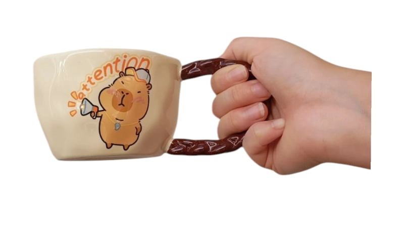 TAZA MUG EL EDEN CAPIBARA CARPINCHO CERAMICA 400 ML REDONDA - 1
