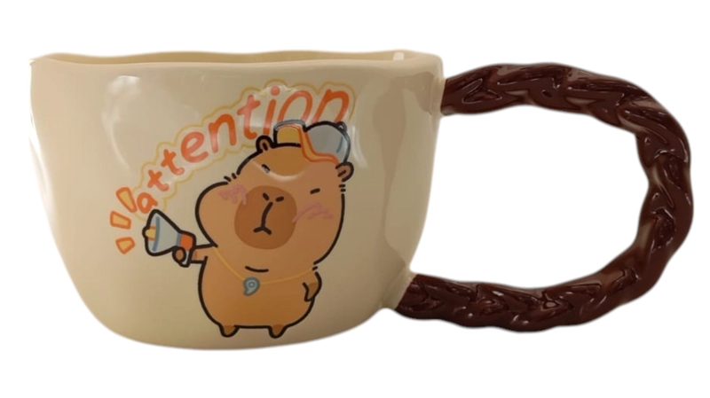 TAZA MUG EL EDEN CAPIBARA CARPINCHO CERAMICA 400 ML REDONDA - 4