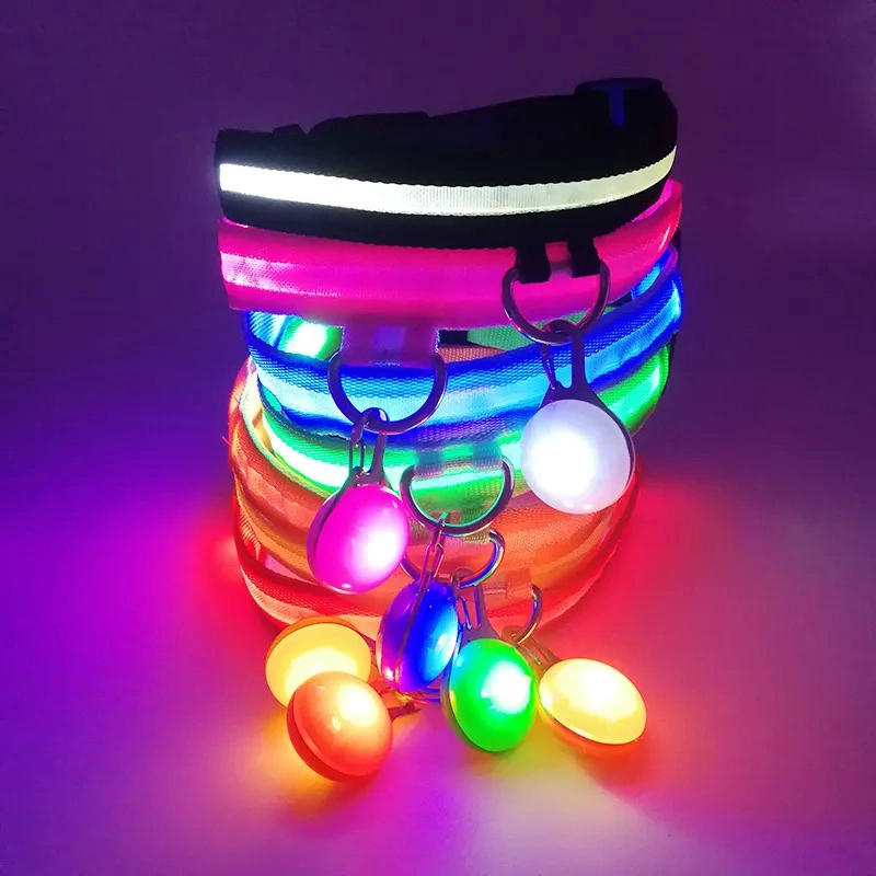 X3 LUZ LED PARA COLLAR DE MASCOTAS PASEOS NOCTURNO PERROS - 4