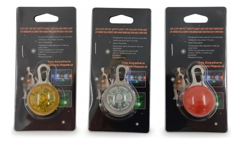 X3 LUZ LED PARA COLLAR DE MASCOTAS PASEOS NOCTURNO PERROS - 8
