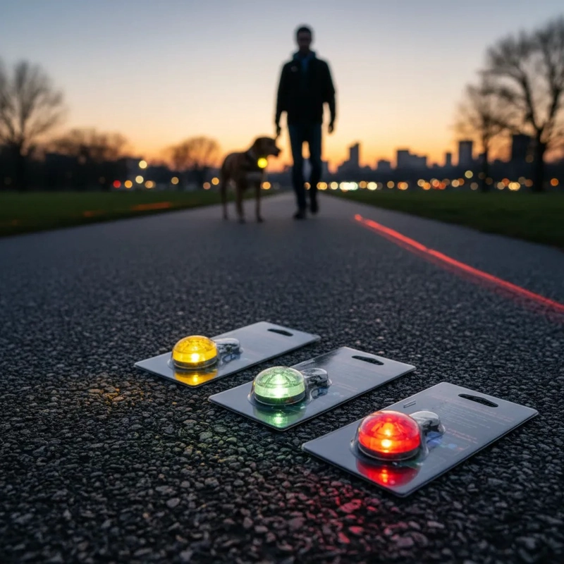 X3 LUZ LED PARA COLLAR DE MASCOTAS PASEOS NOCTURNO PERROS - 9