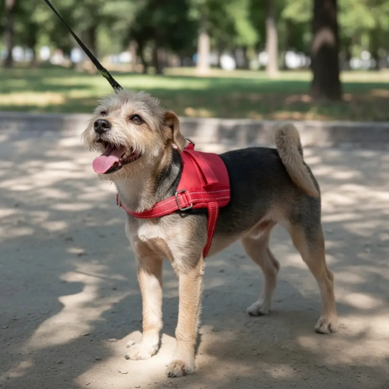 ARNE S TALLA M, AJUSTABLE PARA PERROS MASCOTAS PASEO  ROJO - 5