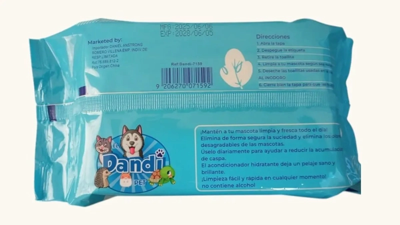 TOALLAS HUMEDAS X3 PARA CUIDAR A MASCOTAS PERROS GATOS 240 U - 7