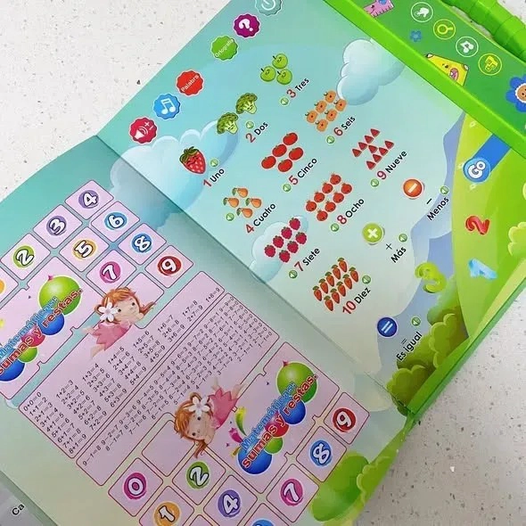 LIBRO INTERACTIVO EDUCATIVO INFANTIL CON SONIDO +3 AÑOS - 6