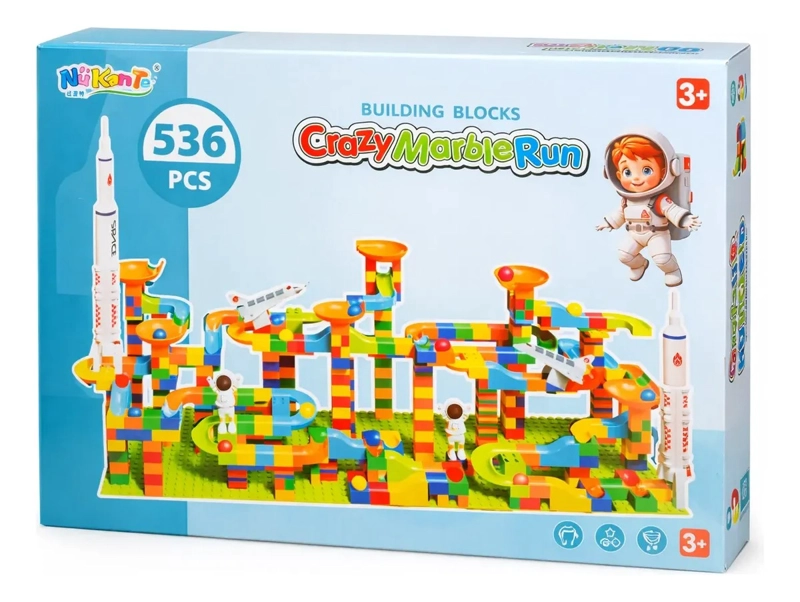 CIRCUITO CANICAS 536 PCS MARBLE RUN BLOQUES EDUCATIVO NIÑOS - 1